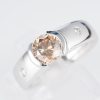 ブラウンダイヤモンド プラチナリング BrD: 1.02 ct D: 0.07ct Pt900