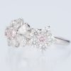 ブルーム ピンクダイヤモンドxダイヤモンド プラチナリング PD: 0.31ct 1.85ct Pt900 - 画像 (4)