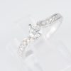 ダイヤモンドホワイトゴールドリング D: 0.27 ct D: 0.17ct K18WG