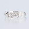 リーフ ダイヤモンド ホワイトゴールドリング D: 0.71ct