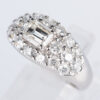 合計2.42ct エメラルドカットダイヤモンド　パヴェ プラチナリング 2.42twct (D: 0.80ct D: 1.62ct) Pt900 GIA