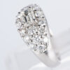 合計2.42ct エメラルドカットダイヤモンド　パヴェ プラチナリング 2.42twct (D: 0.80ct D: 1.62ct) Pt900 GIA