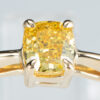 0.50ct ファンシービビッドイエローダイヤモンドリング 0.50ct SI1 GIA - 画像 (4)