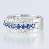 ライン サファイア×ダイヤモンド ホワイトゴールドリング S: 1.61ct D: 0.85ct - 画像 (2)
