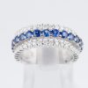ライン サファイア×ダイヤモンド ホワイトゴールドリング S: 1.61ct D: 0.85ct - 画像 (3)