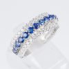 ライン サファイア×ダイヤモンド ホワイトゴールドリング S: 1.61ct D: 0.85ct - 画像 (4)
