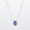 2ct サファイアプラチナハローペンダント(E:2.91ct D:0.32ct Pt900/850)