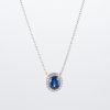 2ct サファイアペンダント(E:2.24ct D:0.37ct Pt900/850)