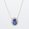 2ct サファイアペンダント(E:2.24ct D:0.37ct Pt900/850)