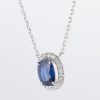2ct サファイアペンダント(E:2.24ct D:0.37ct Pt900/850)