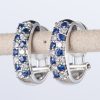 サファイア プラチナリイヤリング S: 1.00ct (0.68ct D: 0.5ct )Pt900