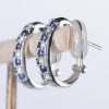 サファイア プラチナリイヤリング S: 1.00ct (0.68ct D: 0.5ct )Pt900