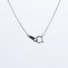 バタフライ ダイヤモンド ホワイトゴールドペンダントネックレス D: 0.4ct K18WG - 画像 (4)