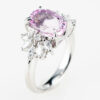 ピンクトパーズプラチナ製リング To: 4.35ct D:0.62ct Pt900 - 画像 (5)