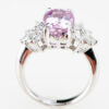 ピンクトパーズプラチナ製リング To: 4.35ct D:0.62ct Pt900 - 画像 (4)