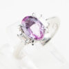 ピンクトパーズプラチナリング To: 1.76ct D:0.48ct Pt900 - 画像 (3)