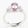 ピンクトパーズプラチナリング To: 1.66ct D:0.41ct Pt900 - 画像 (4)