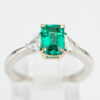0.92ct コロンビア産エメラルド　プラチナ製リング E:0.92ct D:0.24ct Pt950/K18YG GIA - 画像 (2)