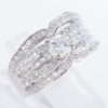パヴェ ダイヤモンド プラチナリング 1.11twct (D: 0.503ct D: 0.61ct) Pt900 CGL
