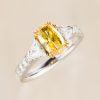 1ct ファンシービビッドイエローダイヤモンドリング 1.00ct GIA - 画像 (5)