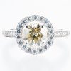 1.50ct ファンシーライトオレンジーイエローダイヤモンドリング プラチナ製