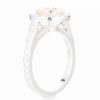 1.50ct ファンシーライトオレンジーイエローダイヤモンドリング プラチナ製