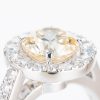 1.50ct ファンシーライトオレンジーイエローダイヤモンドリング プラチナ製