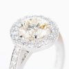 1.50ct ファンシーライトオレンジーイエローダイヤモンドリング プラチナ製