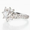 1ct ハートシェイプダイヤモンド取り巻きプラチナリング(1.01ct D VS1 1.01/1.03 GIA)