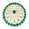 Spark スパーク　4ctコロンビア産エメラルド イエローゴールドペンダント E:4.18ct D:1.33ct K18YG