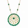 Spark スパーク　4ctコロンビア産エメラルド イエローゴールドペンダント E:4.18ct D:1.33ct K18YG