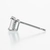 ダイヤモンドバケットカット　1粒スタッドピアス　プラチナ900製 D: 0.43t (0.221ct E VVS2 / 0.213ct F VS1 Pt900)