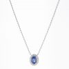 非加熱 3ct弱 2ct サファイアプラチナハローペンダント(E:2.91ct D:0.32ct Pt900/850) GIA - 画像 (8)
