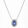 非加熱 3ct弱 2ct サファイアプラチナハローペンダント(E:2.91ct D:0.32ct Pt900/850) GIA - 画像 (7)