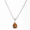 4ct イエローサファイアプラチナペンダント(YS:4.05ct D:0.32 Pt900/K18) - 画像 (2)