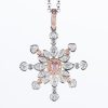 0.20ct ファンシーインテンスピンクダイヤモンドペンダントプラチナペンダントPD:0.457ct BD:0.065ct D: 1.63ct Pt950/850