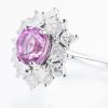 3ct 非加熱ピンクサファイアプラチナリング S:3.05ct D:1.74ct Pt950 GIA - 画像 (2)