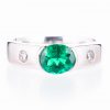 1ct コロンビア産エメラルドプラチナリング E1.10ct D:0.13ct Pt900