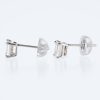 ダイヤモンドバケットカット 1粒スタッドピアス プラチナ900製 D: 0.43t (0.221ct E VVS2 / 0.213ct  F VS1 Pt900) - 画像 (6)