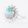 1.6ctブラックオパールダイヤモンドプラチナリング(BO:1.60 D:0.93ct Pt900)