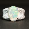 パヴェ メキシコオパールxダイヤモンド プラチナリング MO: 3.67 ct D: 1.05ct Pt900