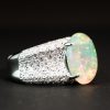 パヴェ メキシコオパールxダイヤモンド プラチナリング MO: 3.67 ct D: 1.05ct Pt900