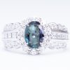 1.3ct アレキサンドライトリング Al 1.30ct D0.80ct Pt900 - 画像 (2)