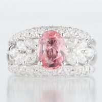 1.87ct パパラチアサファイアプラチナリング  GIA