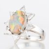 2.87ct セミブラックオパールダイヤモンドプラチナリング - 画像 (2)