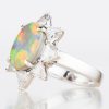 2.87ct セミブラックオパールダイヤモンドプラチナリング - 画像 (4)