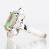 2.87ct セミブラックオパールダイヤモンドプラチナリング - 画像 (5)