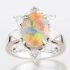2.87ct セミブラックオパールダイヤモンドプラチナリング