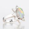 2.87ct セミブラックオパールダイヤモンドプラチナリング - 画像 (6)