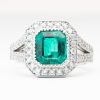 2ct コロンビア産エメラルドプラチナリング E2.08ct D:0.65ct Pt900